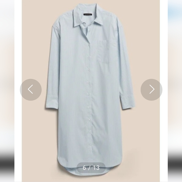 Banana Republic Poplin Shirtdress White - Picture 5 of 6